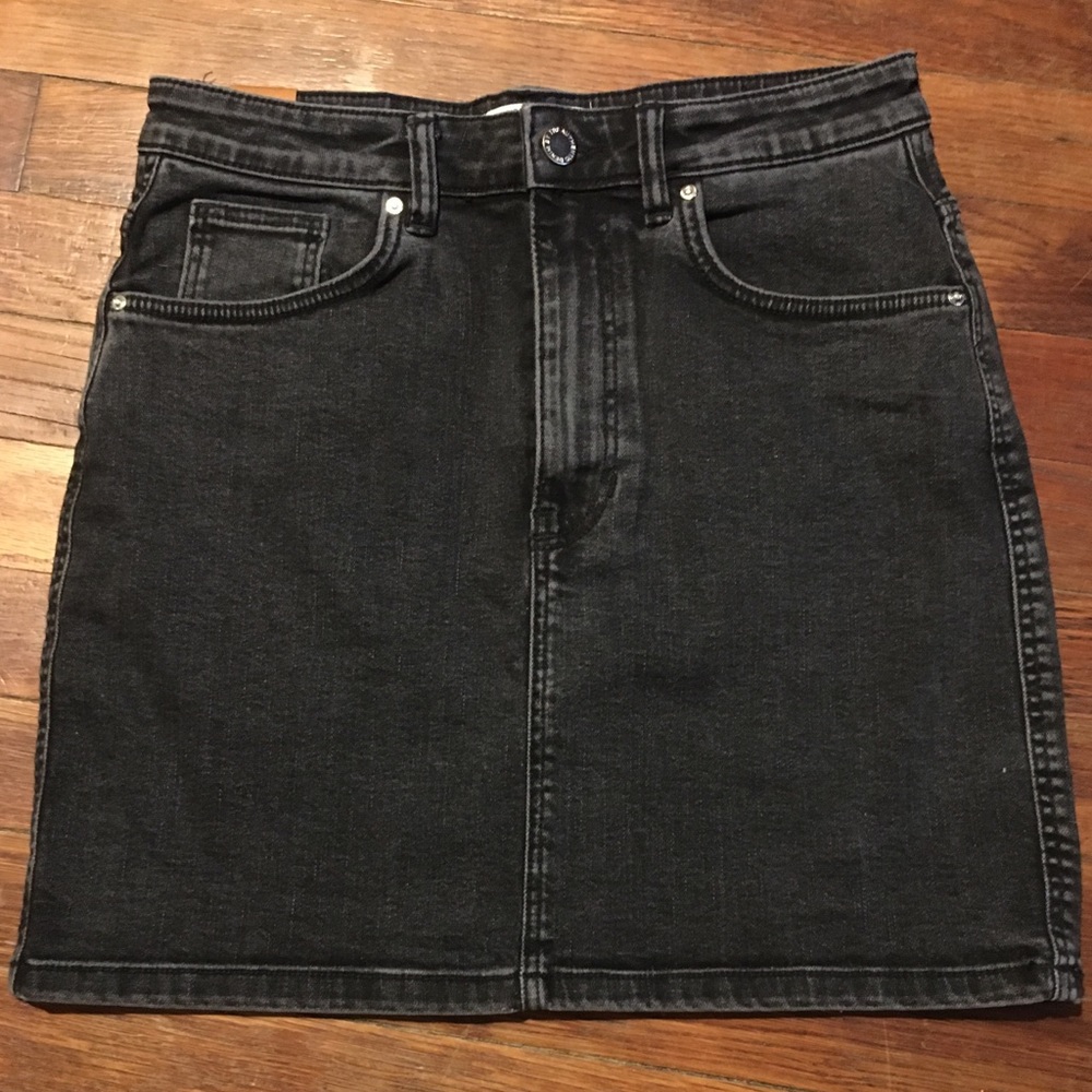 ZARA Black Denim Skirt